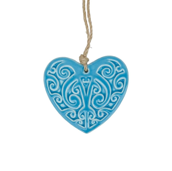 Kowhaiwhai Ceramic Heart