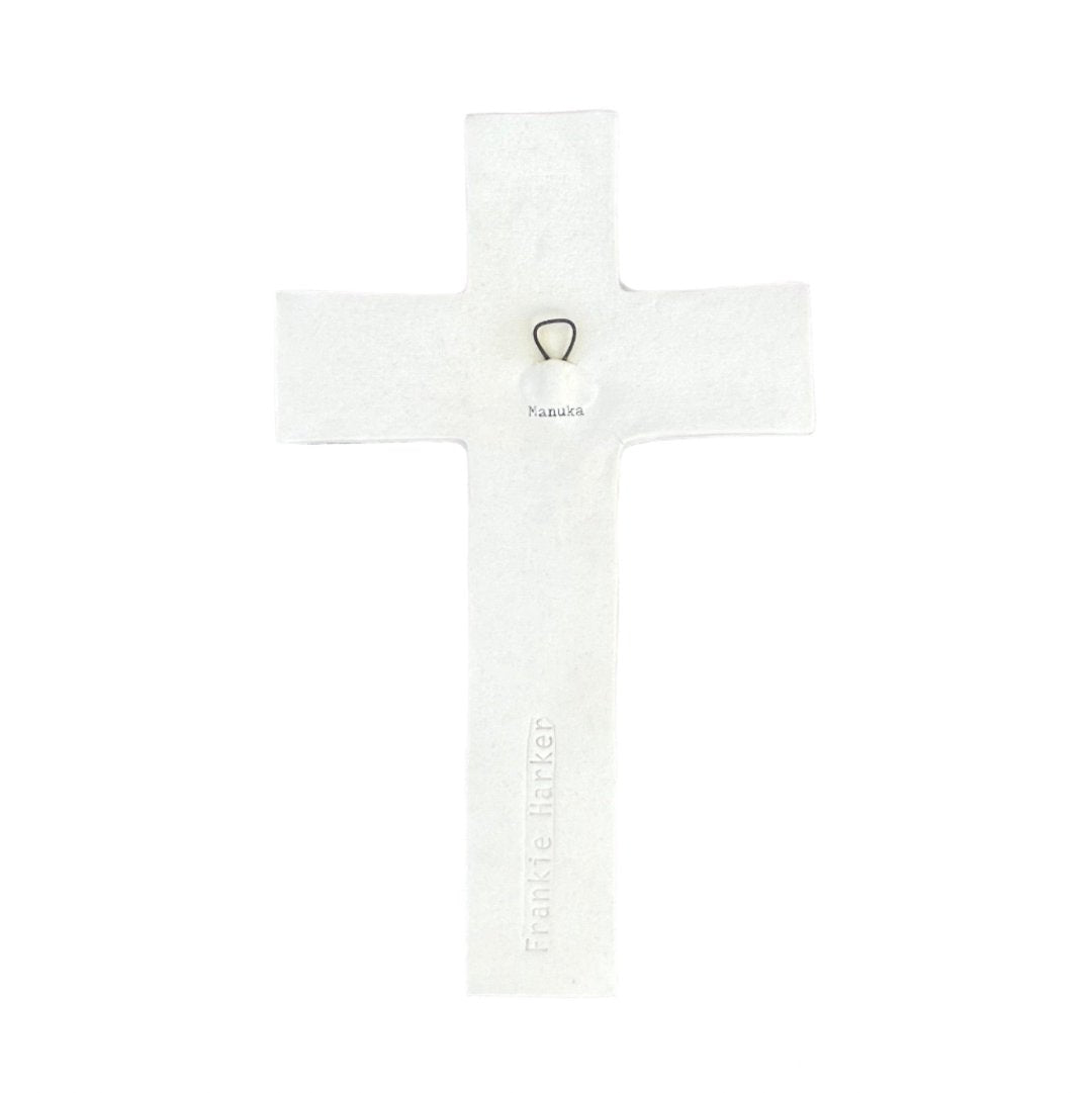 Ceramic Cross | Rangitoto With Fish