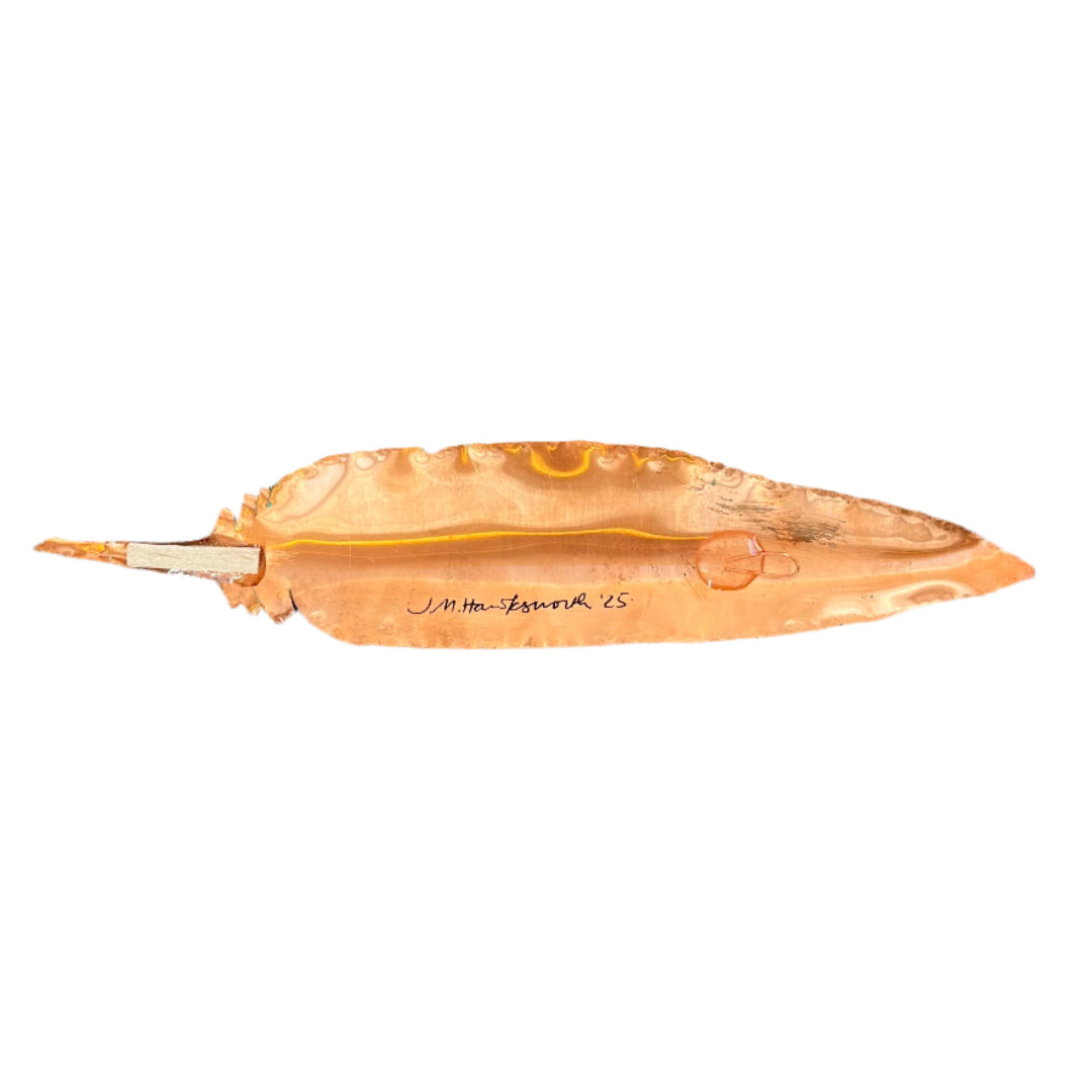 Copper Feather | Fantail Left Facing