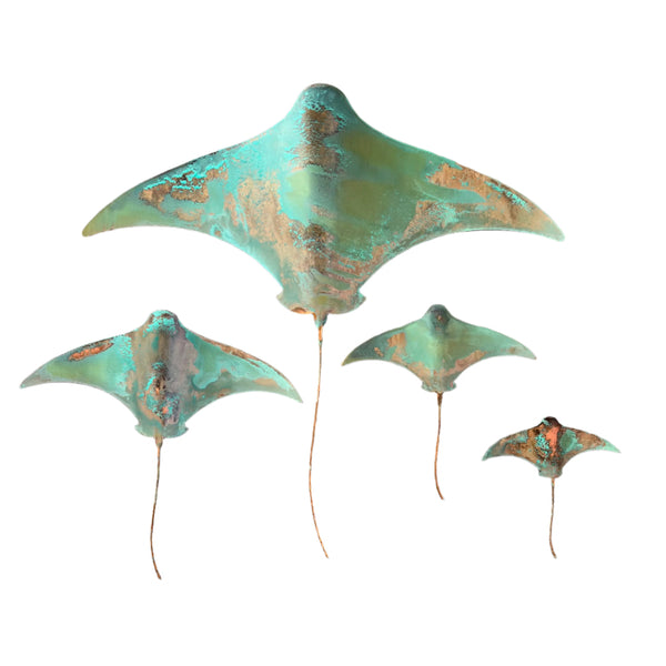 Copper Stingrays Set Of 4