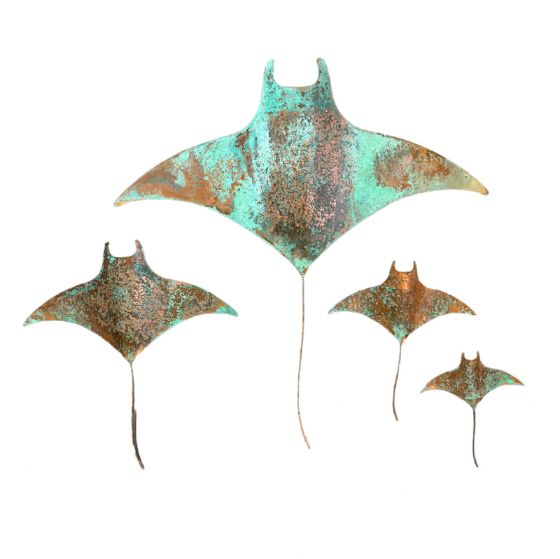 Copper Manta Rays | Set Of 4