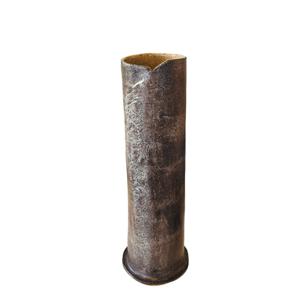 Ceramic Flower Tower Vase | Goldy Brown
