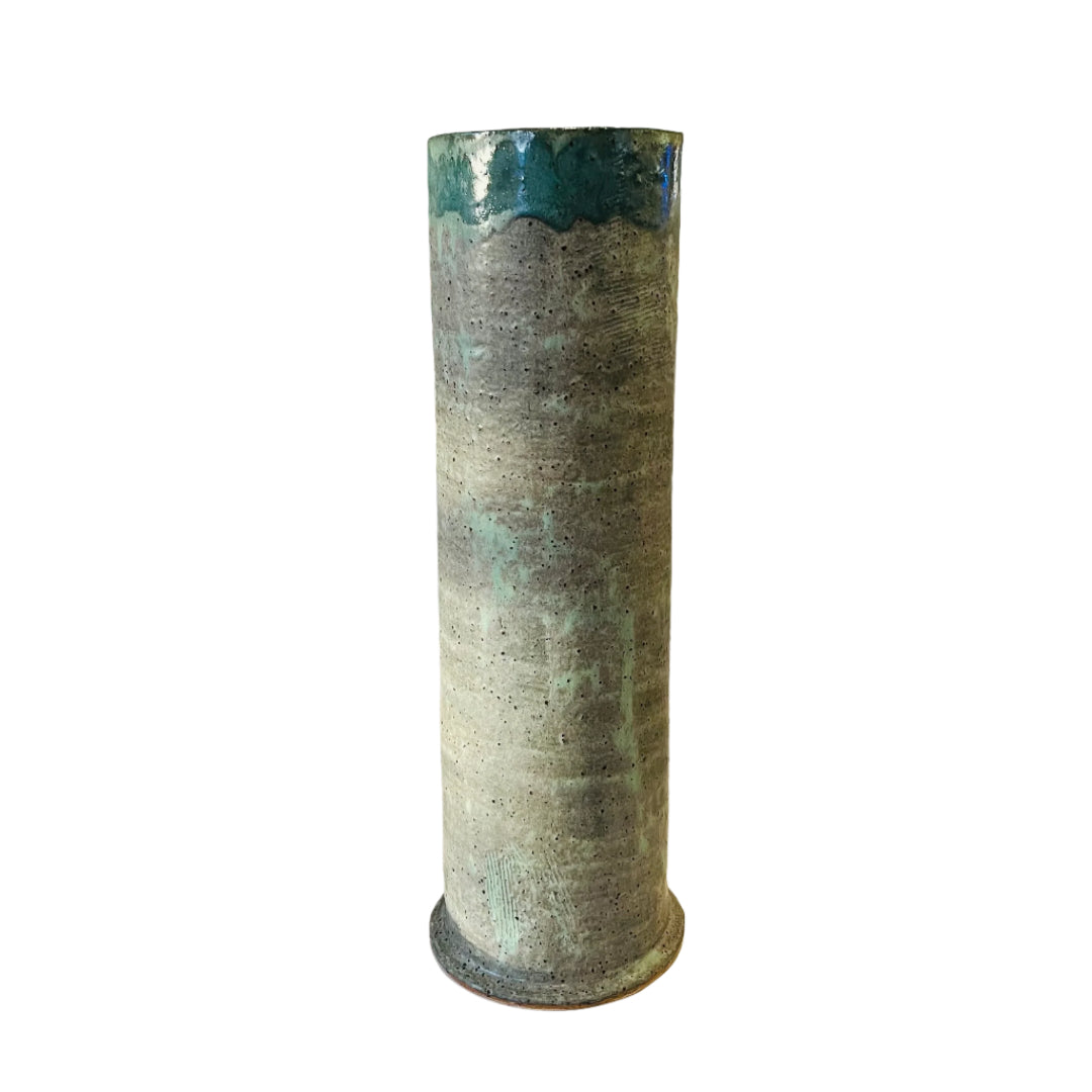 Ceramic Flower Tower Vase | Bluey Green