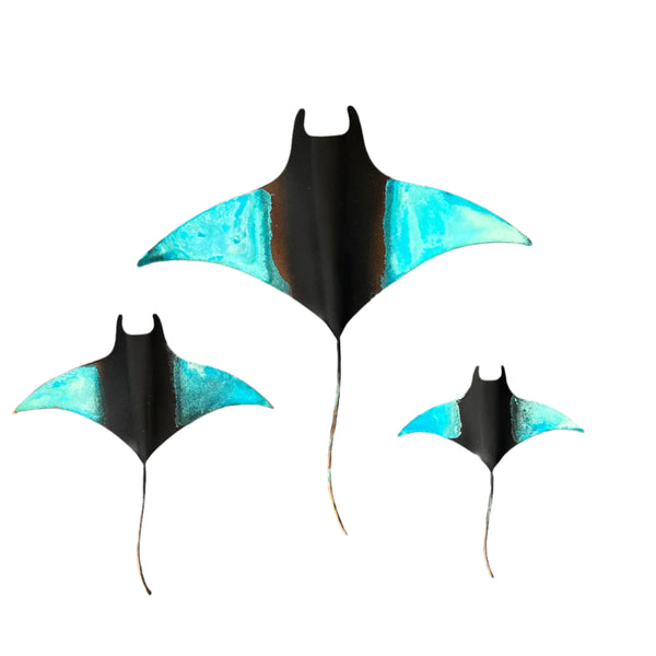 Copper Manta Rays | Set Of 3