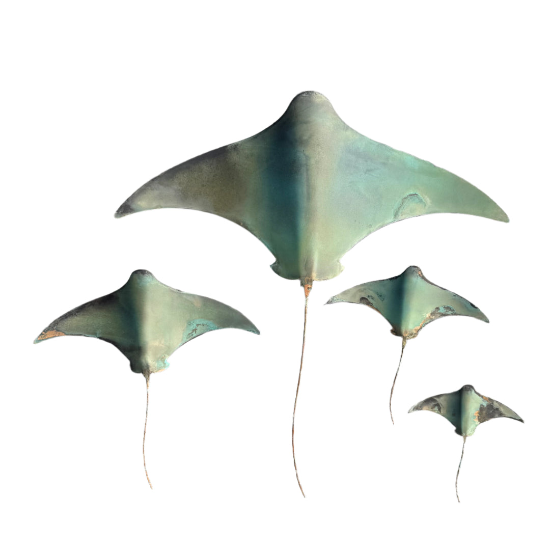 Copper Stingrays Set Of 4