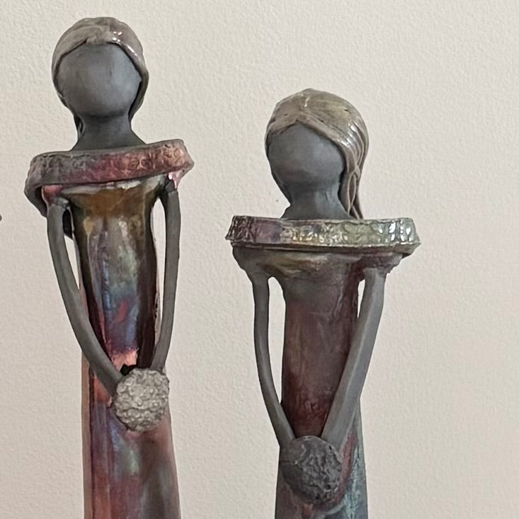 Lady In Black Clay | Matt Finish | Silver Collar