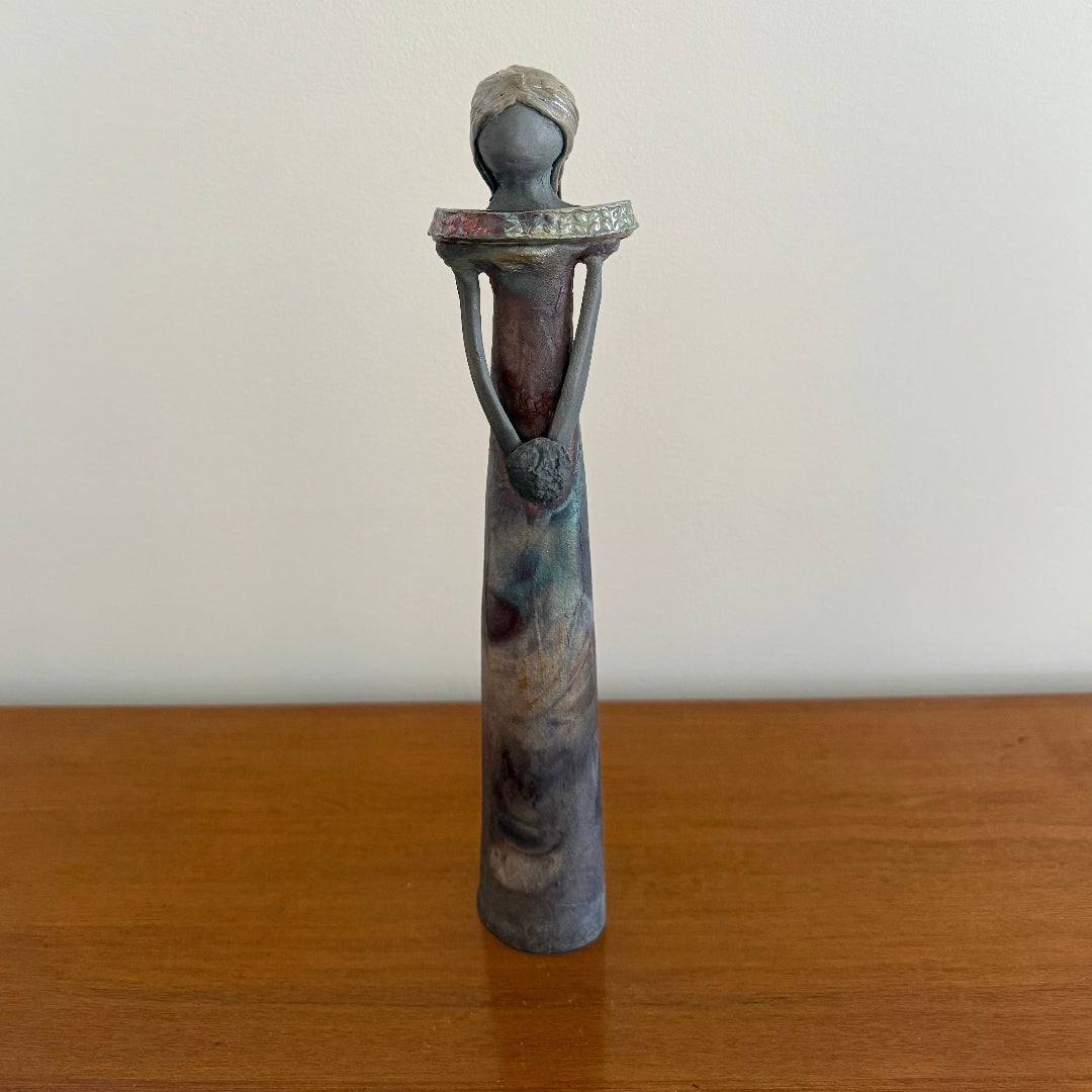 Lady In Black Clay | Matt Finish | Silver Collar