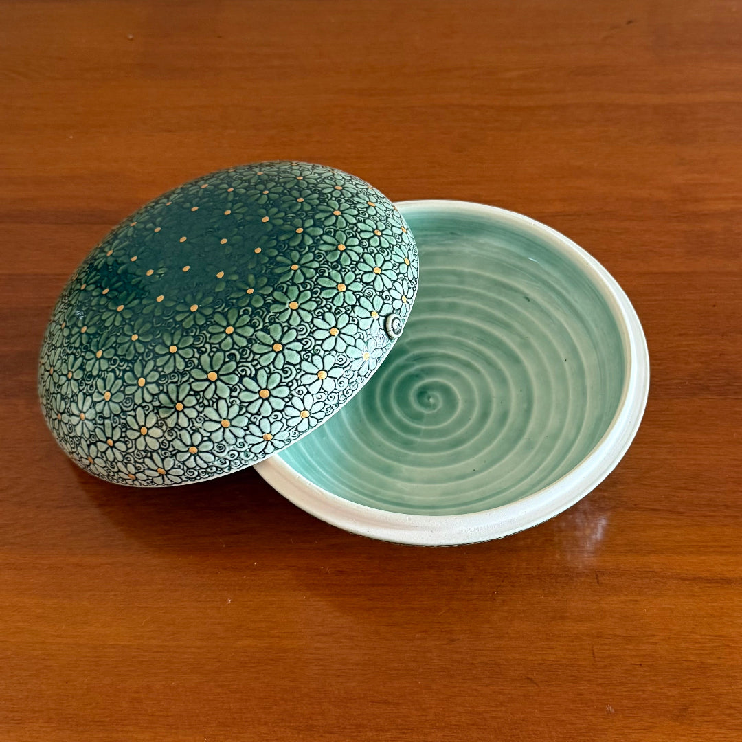 Intaglio Lidded Jewellery Dish | Daisy
