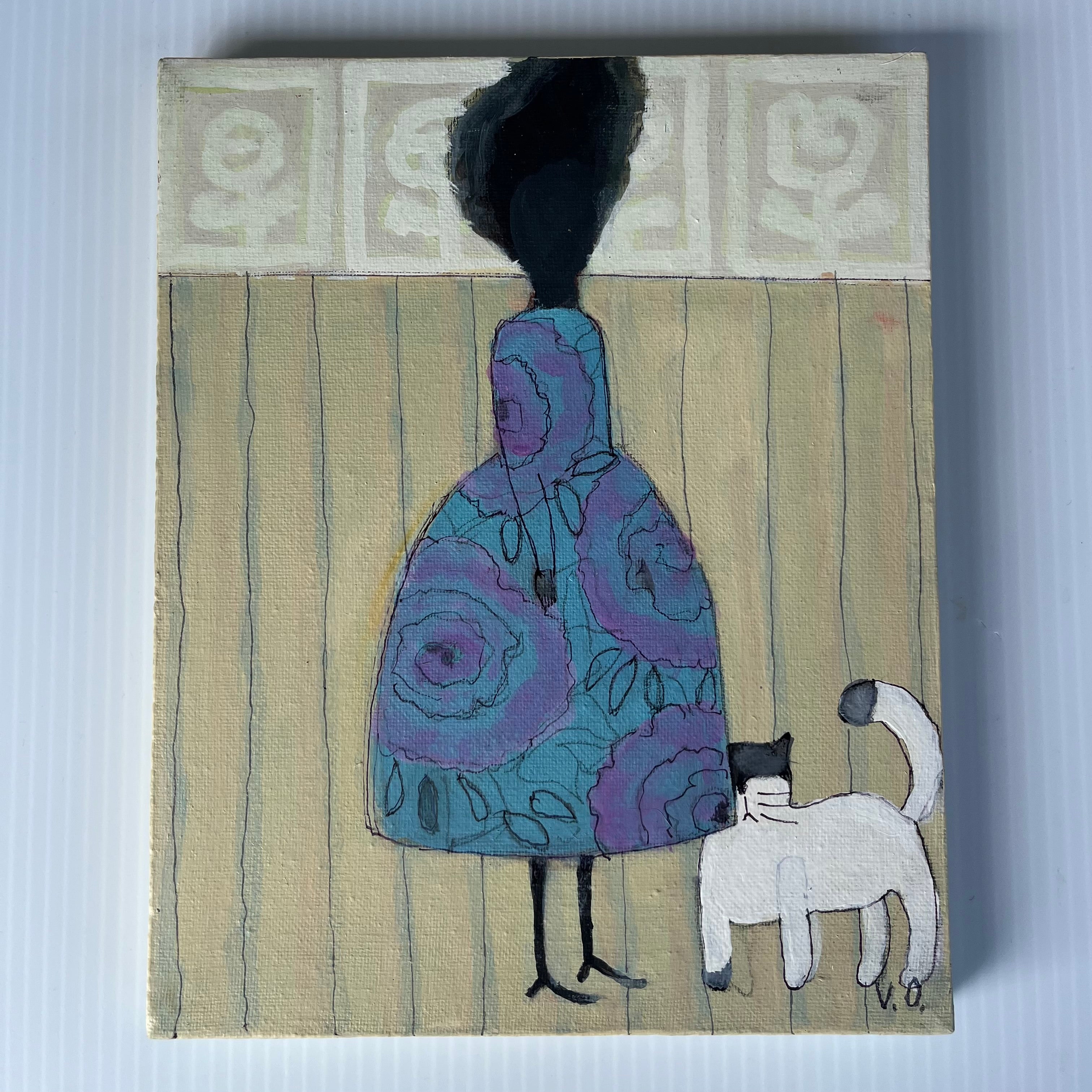 Ma Petite | Blue & Pink with Cat