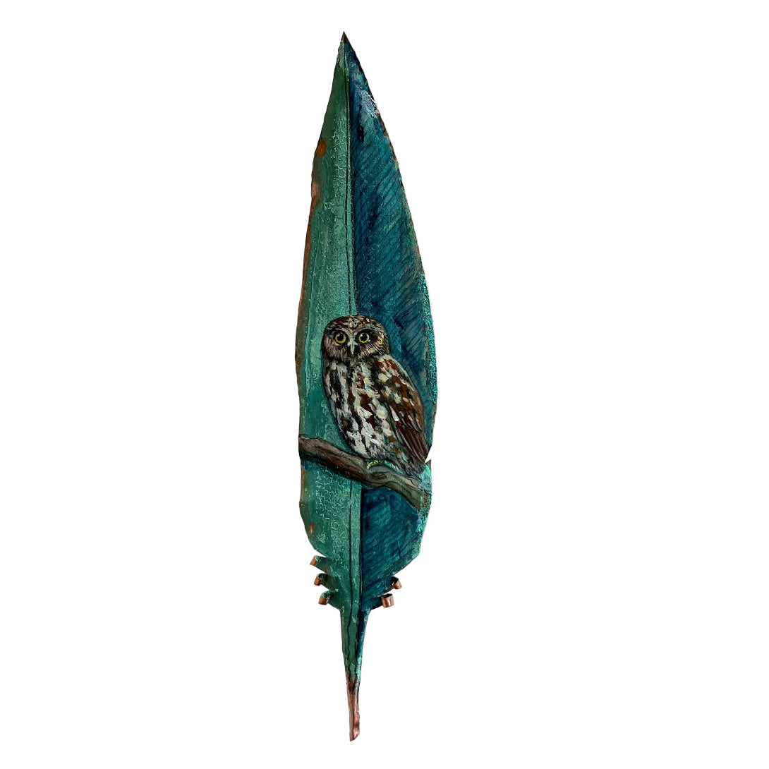 Copper Feather | Ruru On Branch