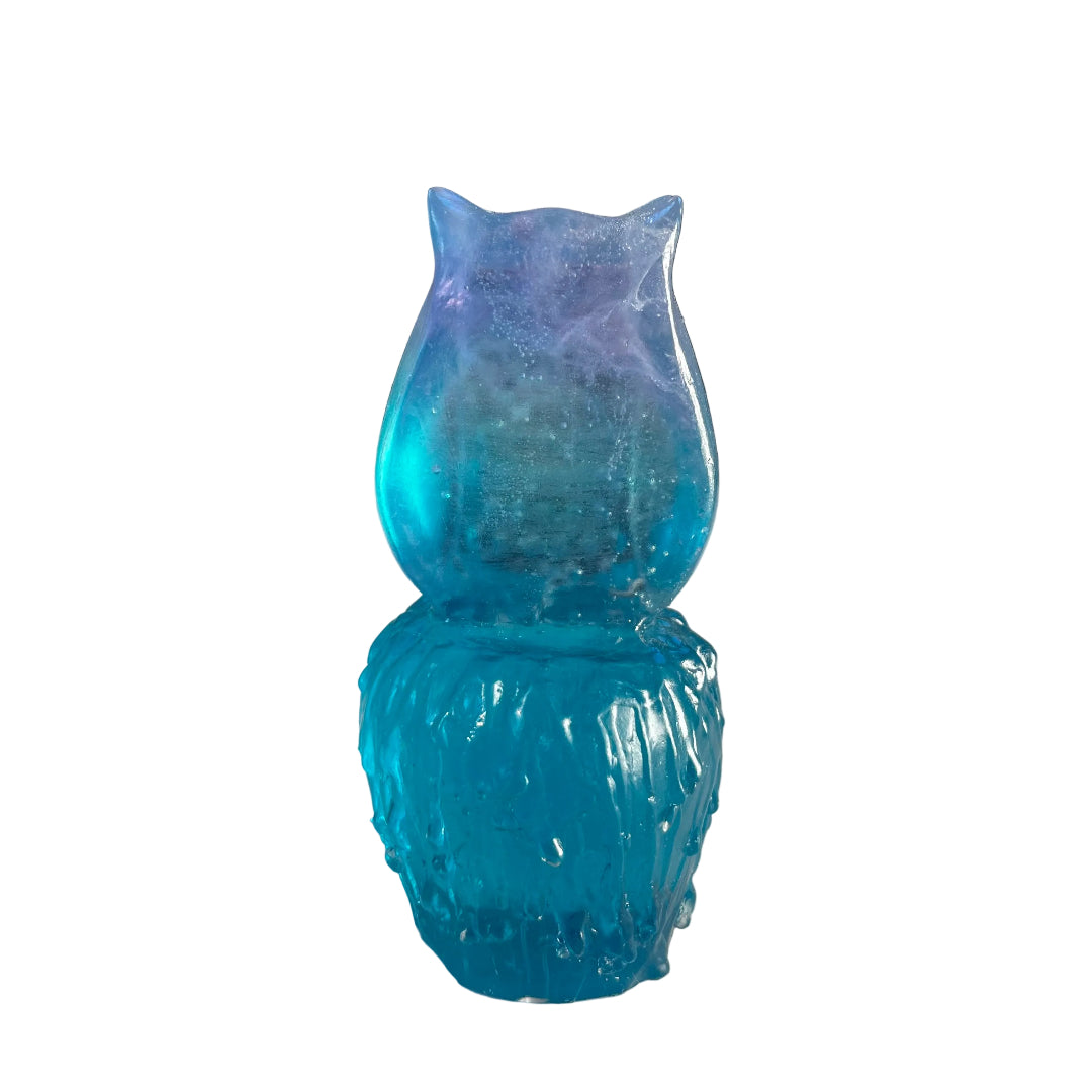 Clarity | Small Blue Ombre Glass Owl
