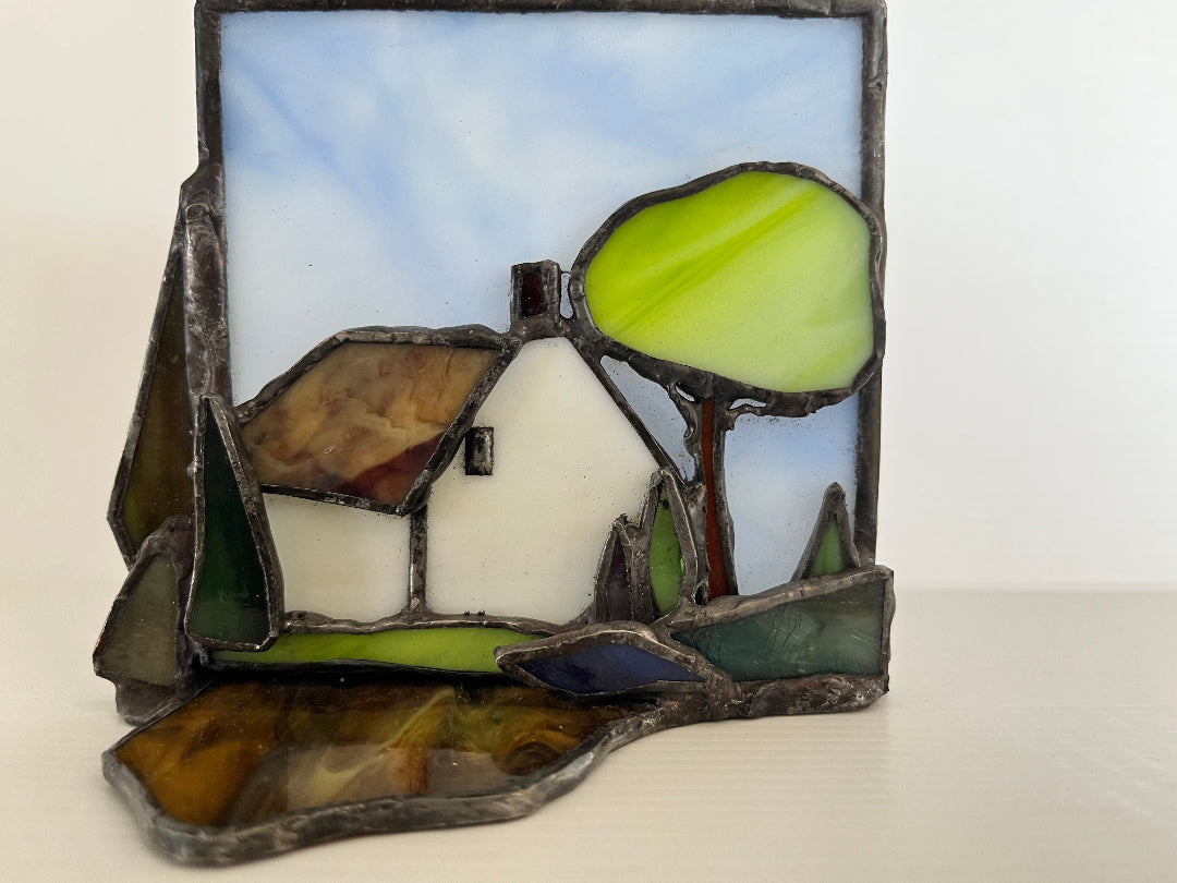 Woodland Cottage | Free Standing Glass Sculpture