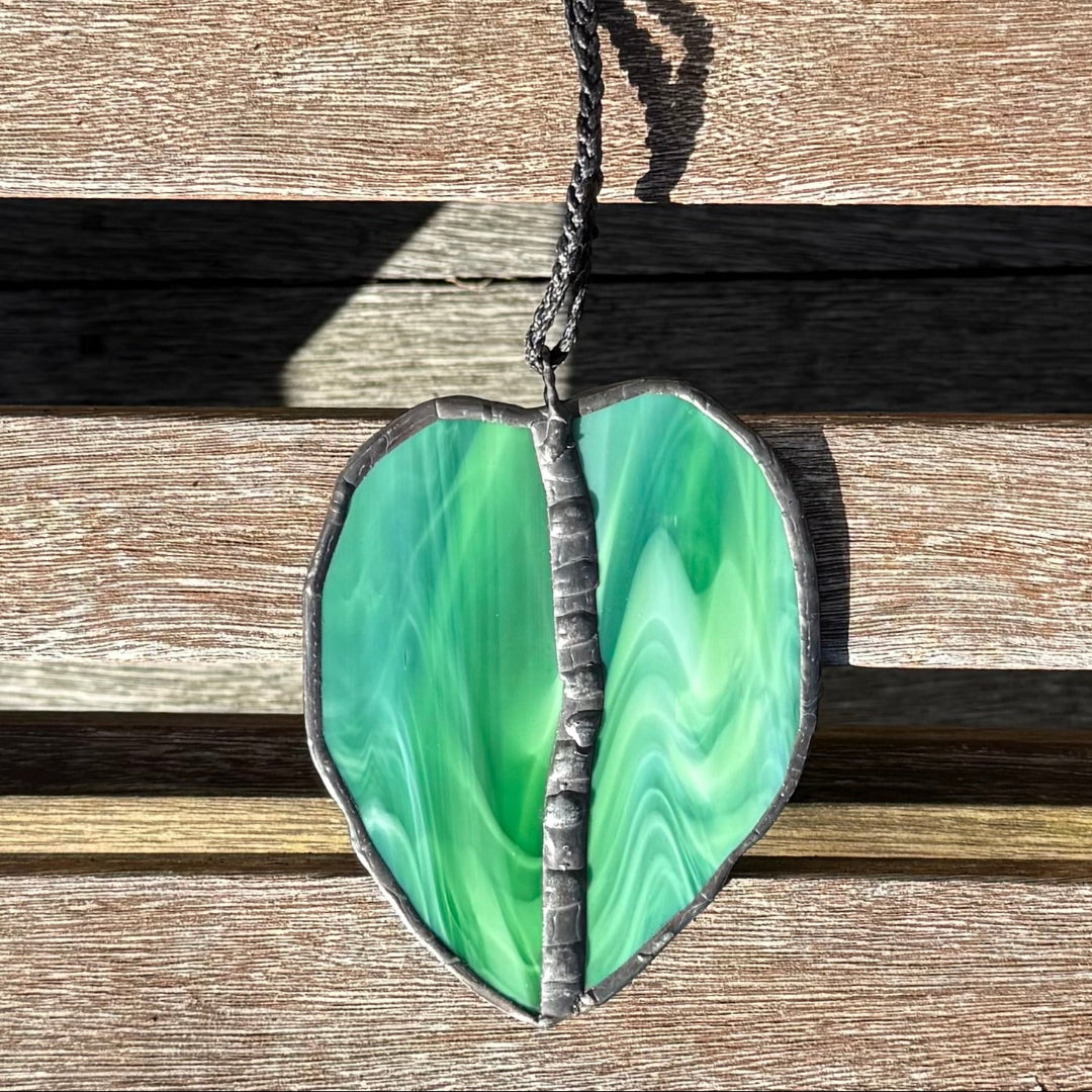 Kawakawa Leaf | Opaque Bright Green | Glass Wall Sculpture