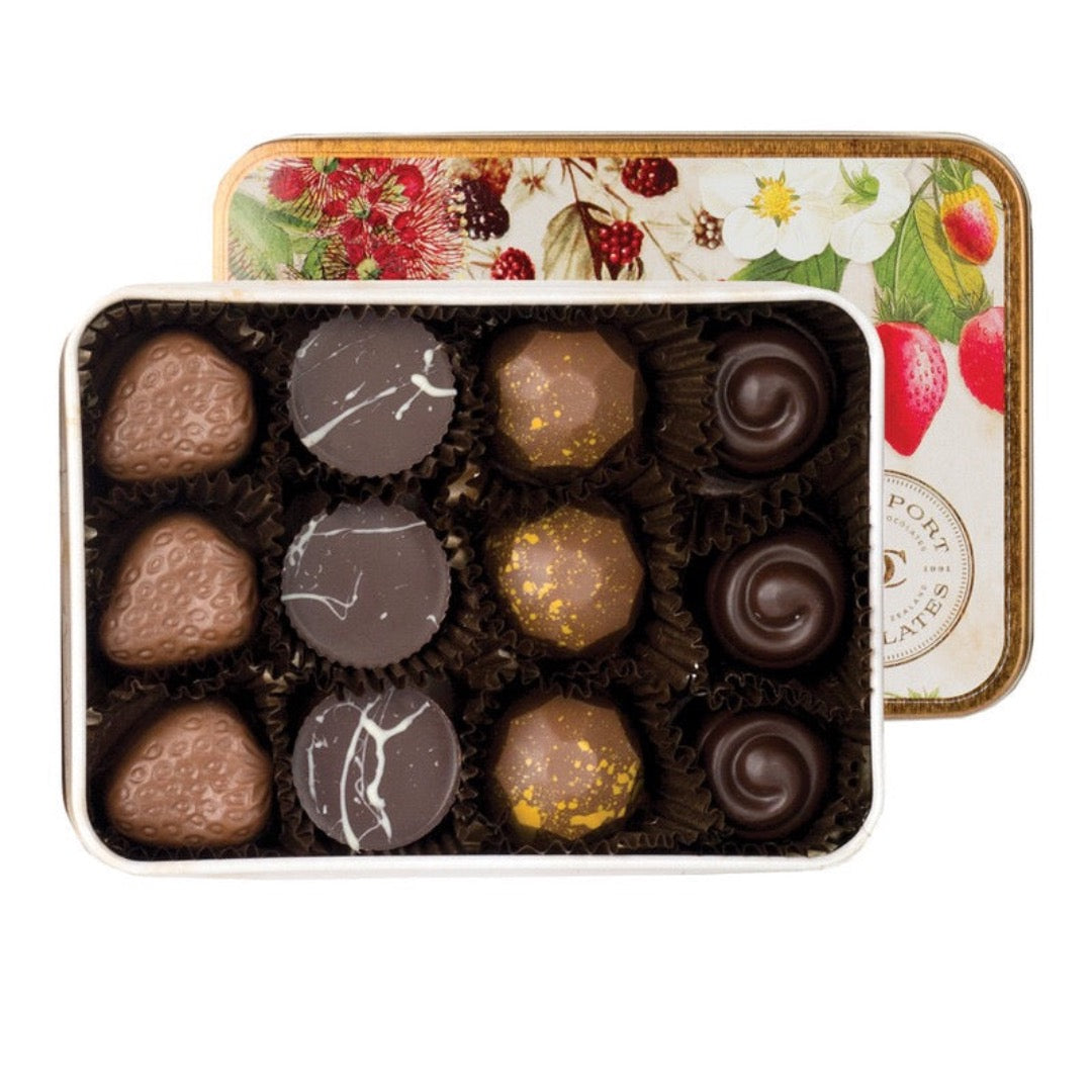 Vintage Tin 12 Pce Chocolate Selection