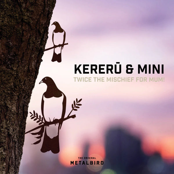 Kererū  | Wood Pigeon Metalbird + Free Baby Until 12 May - While Stocks Last!
