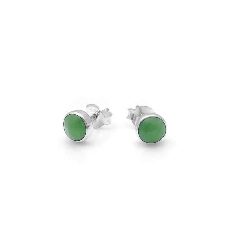 Pounamu Dot Stud Earrings