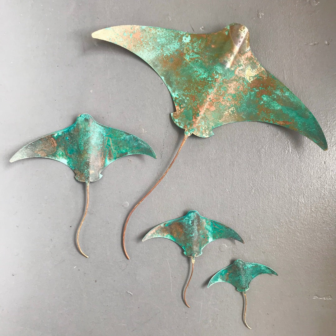 Individual Copper Stingrays by Great Barrier sculptor Daniel Wright ...