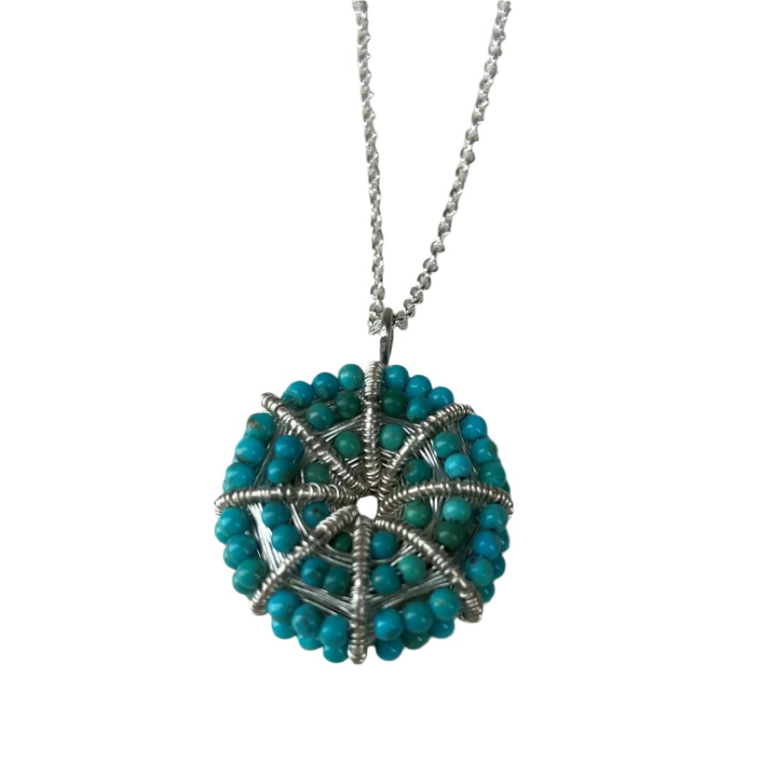 Kina Necklace With Turquoise & Sterling Silver