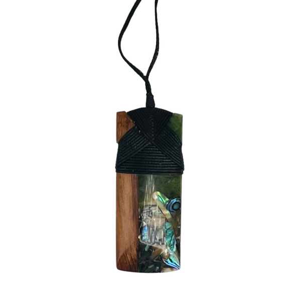 Art Toki - Pounamu With Rimu & Paua Shell