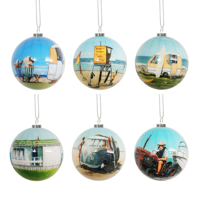 NZ Summer Christmas Baubles Boxed Set