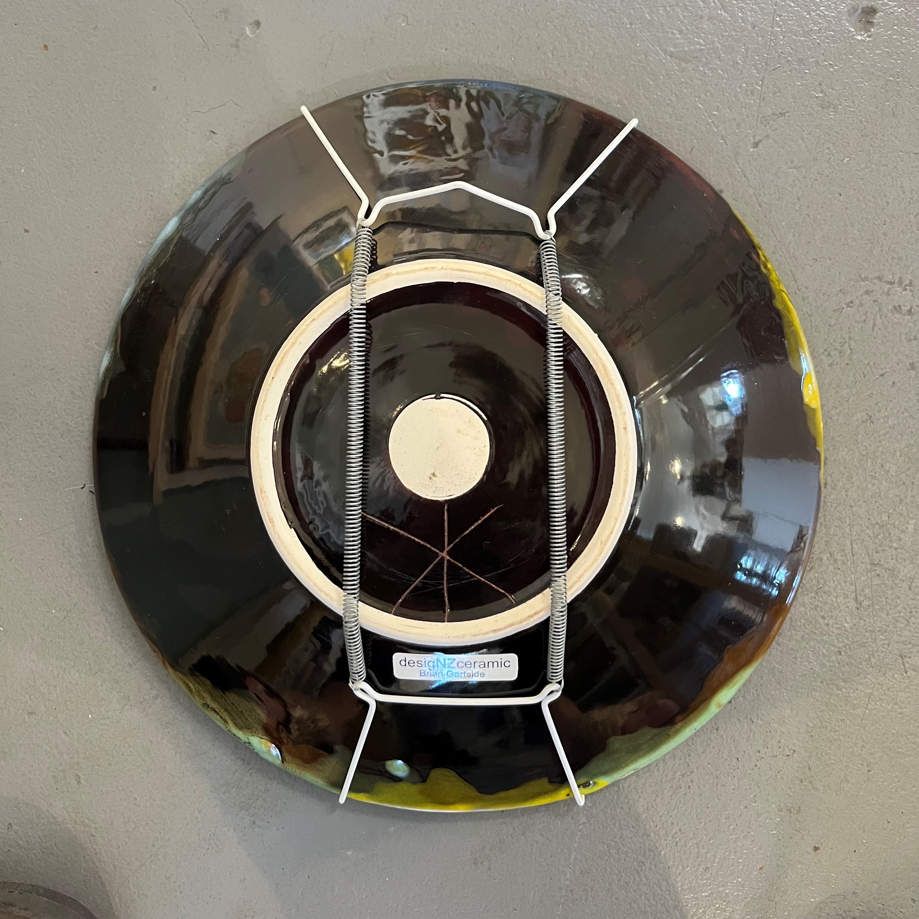 Wall Hung Bowl | Yellow Green Brown