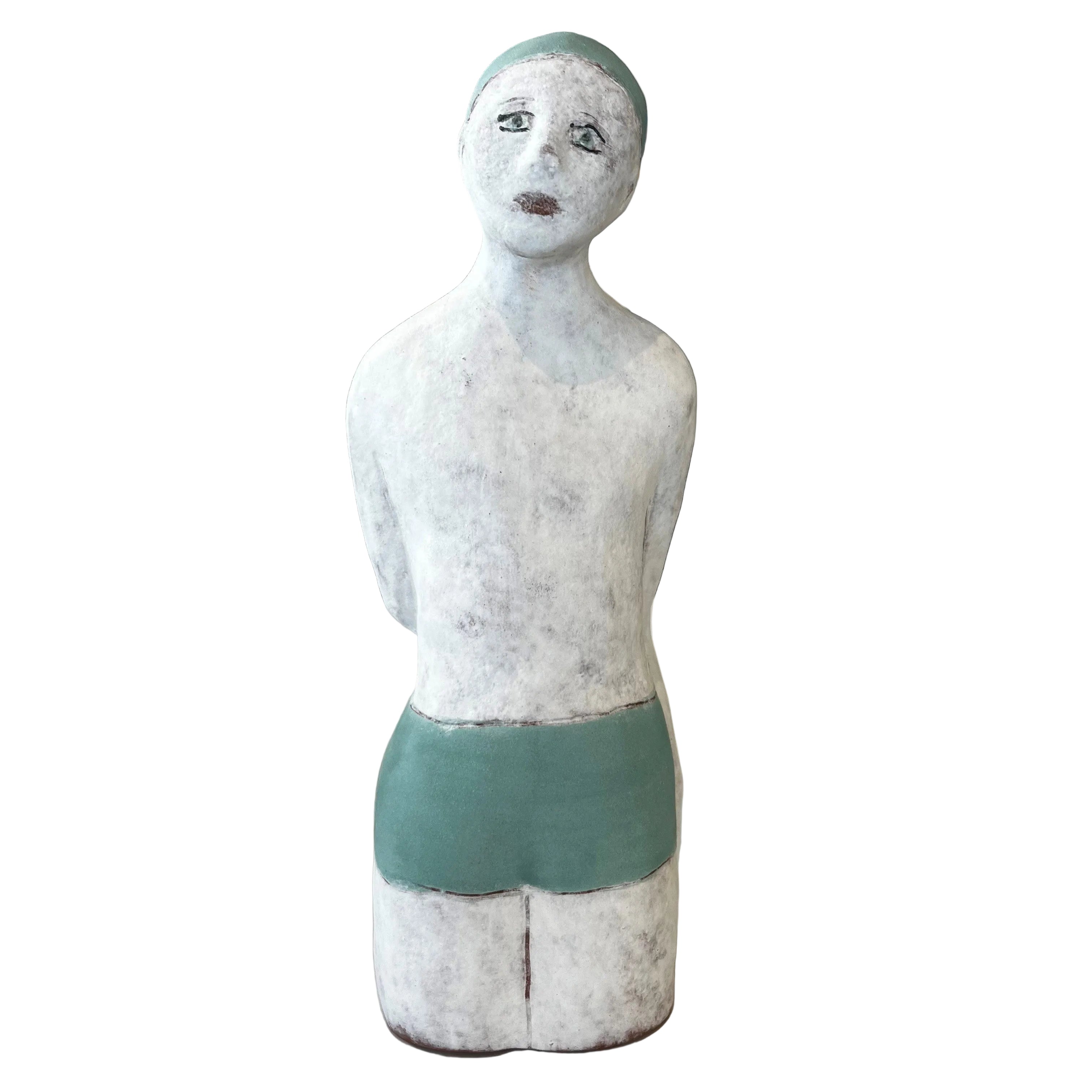 Male Swimmer In Pale Green Trunks