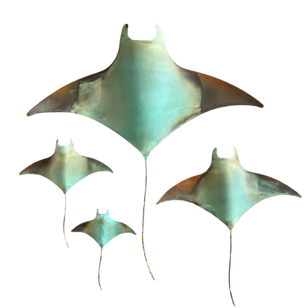Copper Manta Rays | Set Of 4
