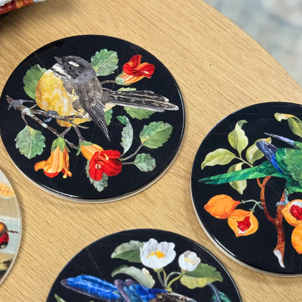 Ceramic Coaster | Piwakawaka