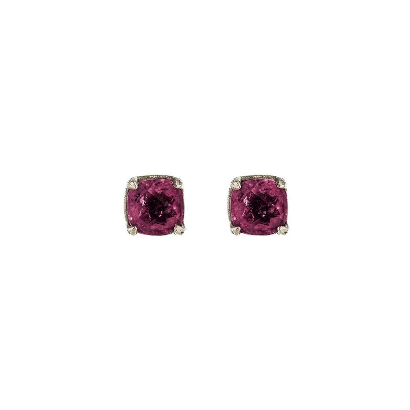 Botanical Stud Pink Quartz Earrings