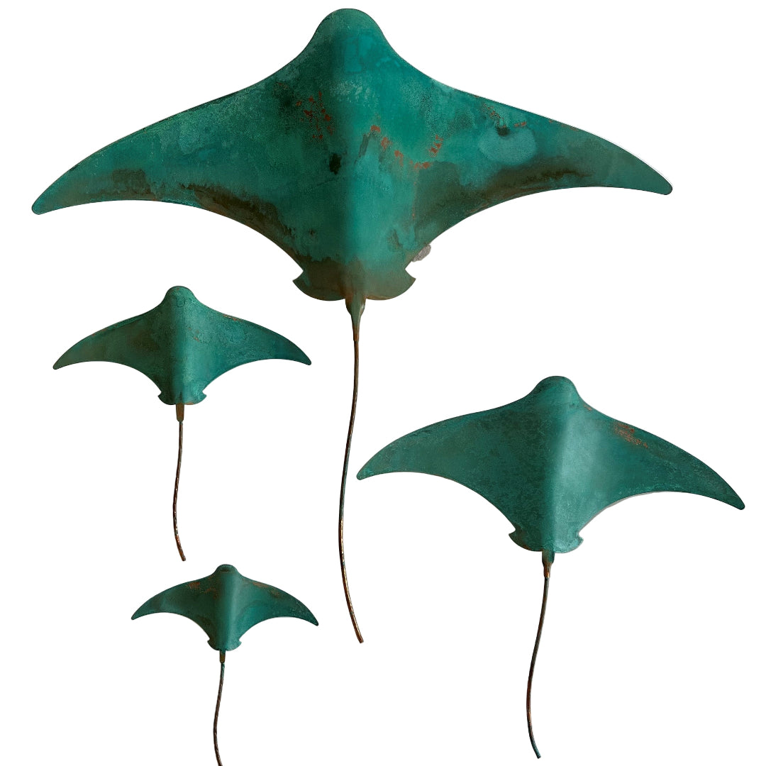 Copper Stingrays Set Of 4