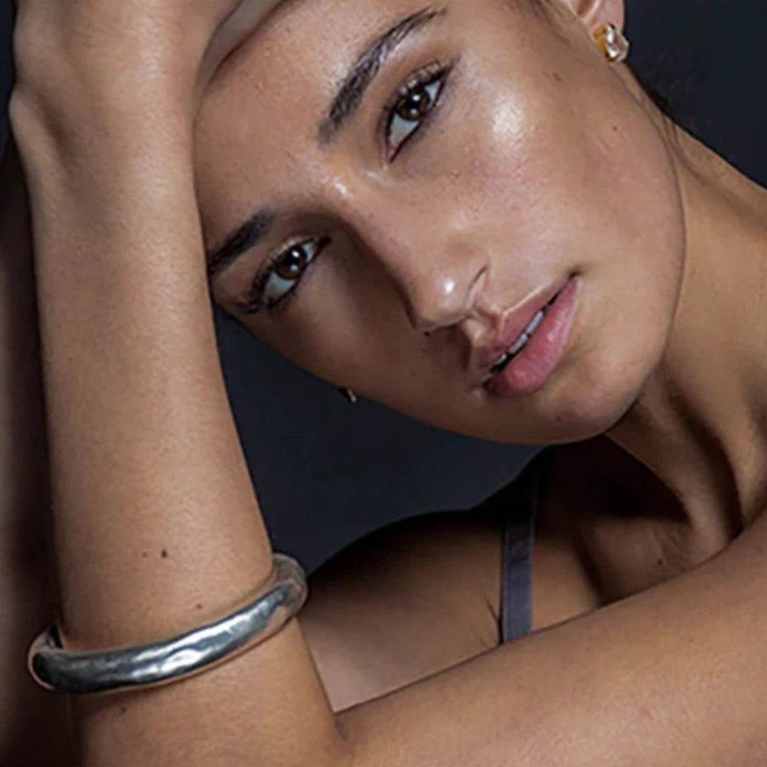 Warrior Silver Hand Hammered Bangle