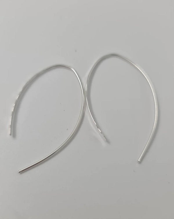 Silver Wishbone Earrings