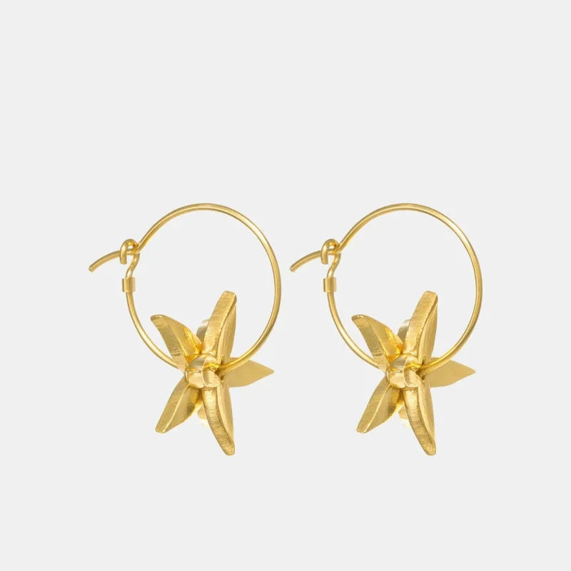 Star Anise Earrings | 22ct Gold Plate