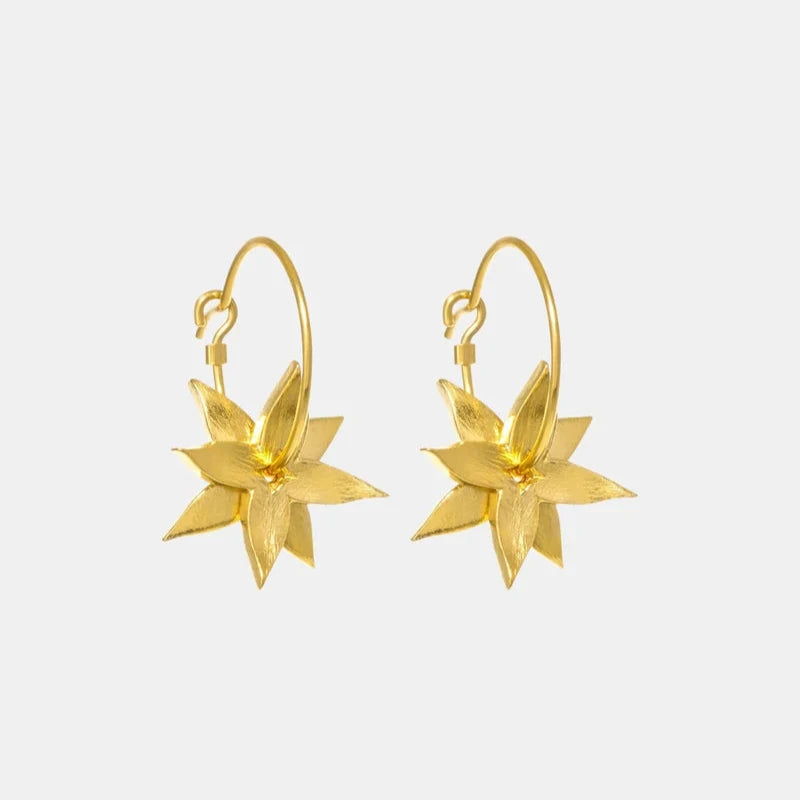 Star Anise Earrings | 22ct Gold Plate
