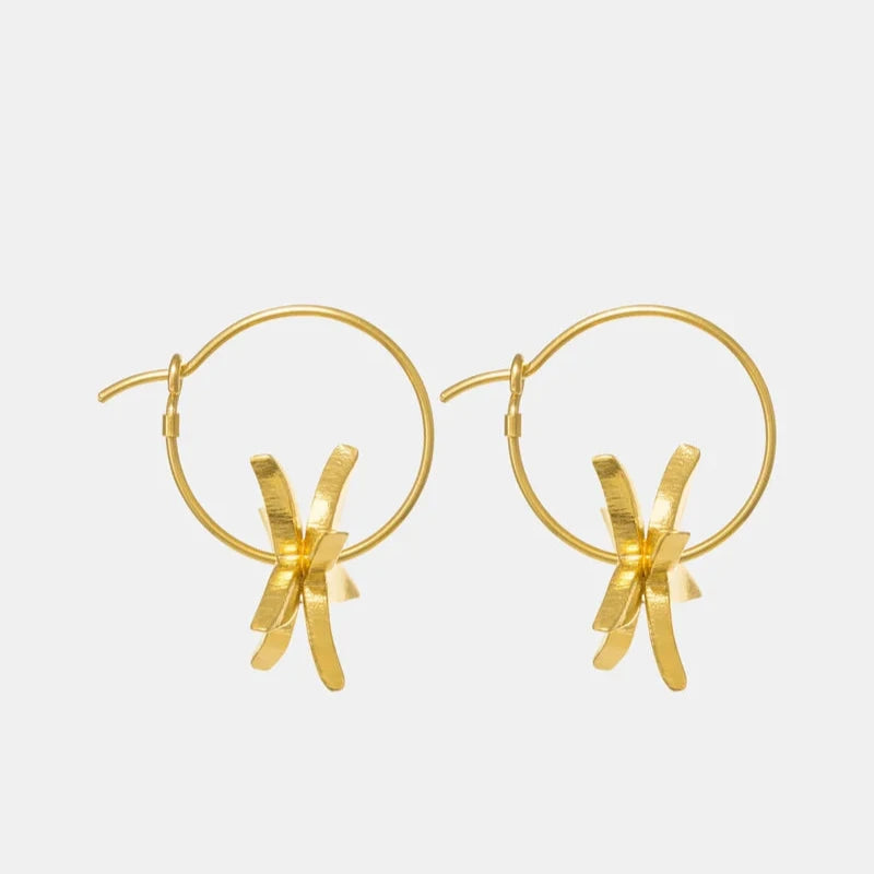 Star Anise Earrings | 22ct Gold Plate