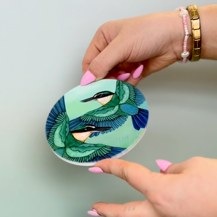 Ceramic Coaster | Sacred Kingfishers