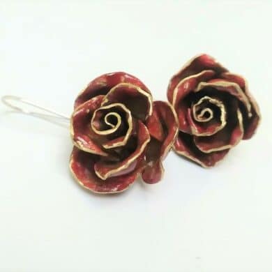 Medium Rose Earrings