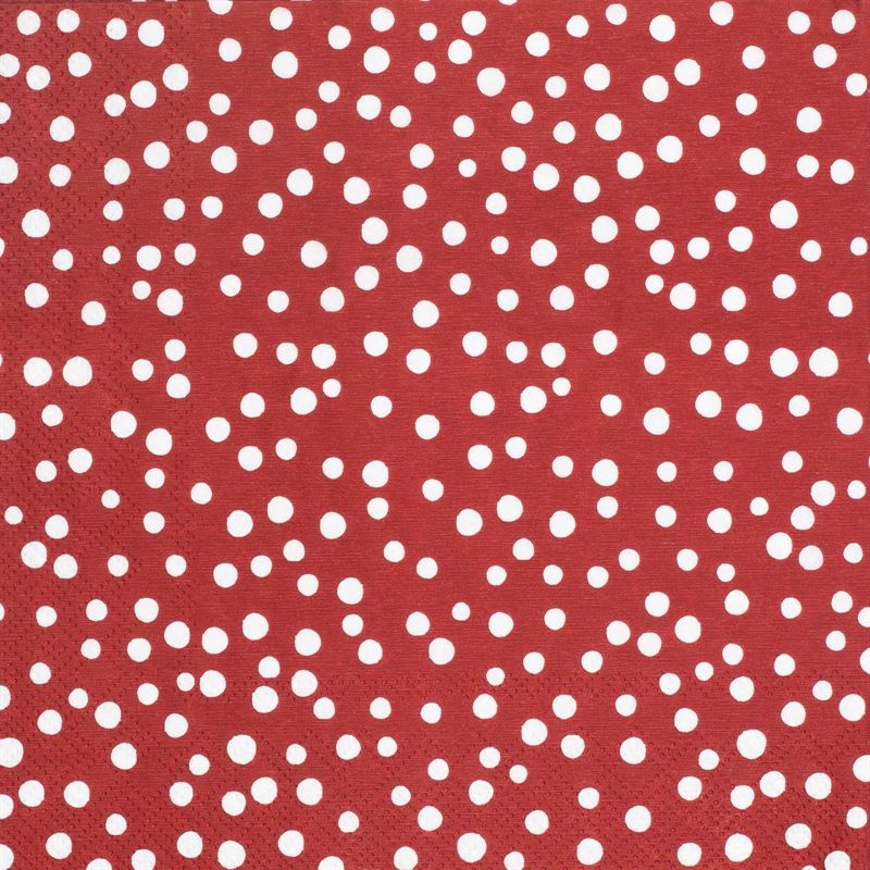 Snowflakes On Red Christmas Napkins