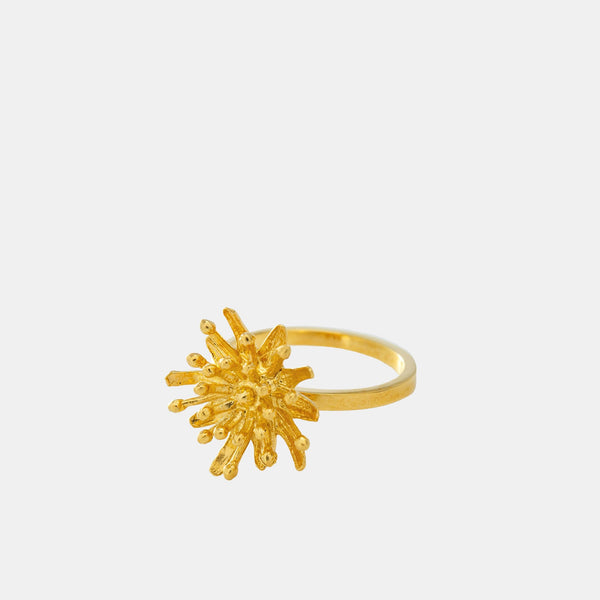 Mt Cook Lily Ring 22ct Gold Plate
