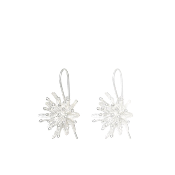 Mt Cook Lily Hook Earrings Sterling Silver