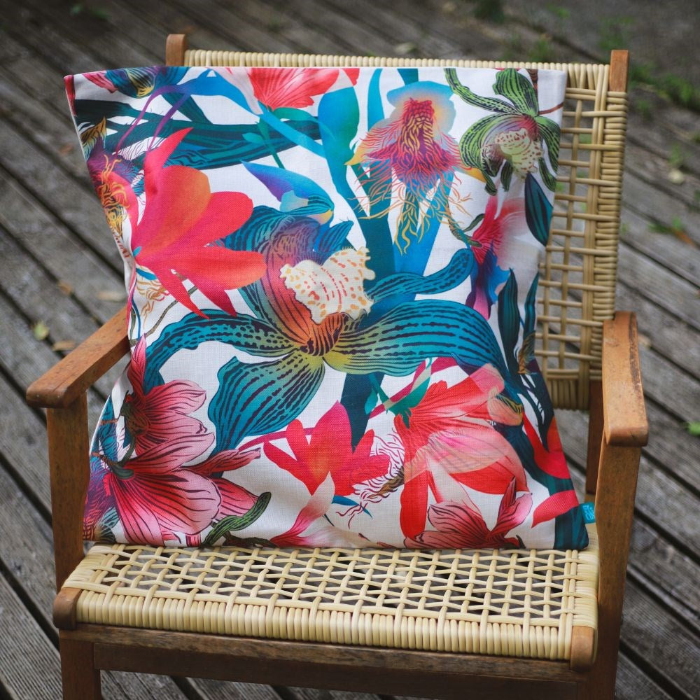 Orchid & Magnolia Cushion Cover