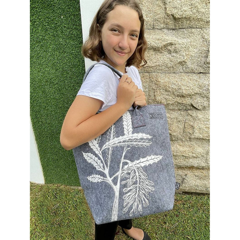 EcoFelt Shoulder Tote Bags With Large Print