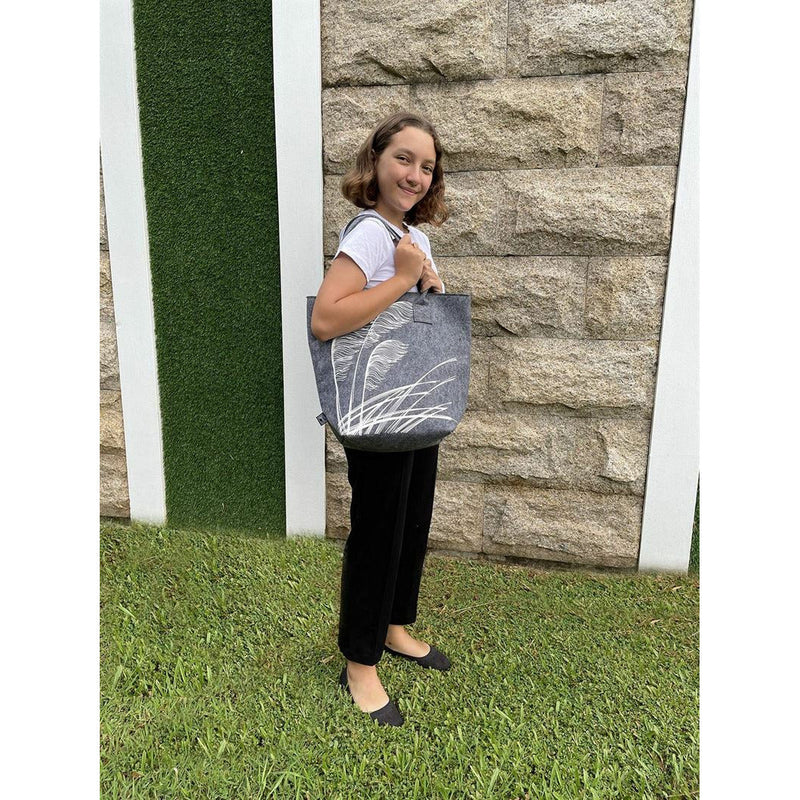 EcoFelt Shoulder Tote Bags With Large Print