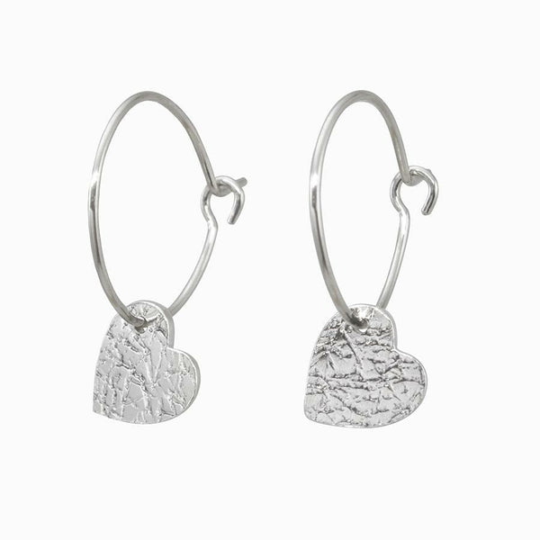 Sweet Heart Silver Earrings