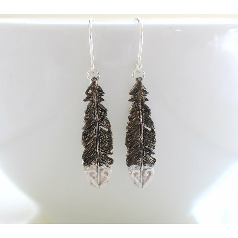 Huia Feather Earrings &  Necklace