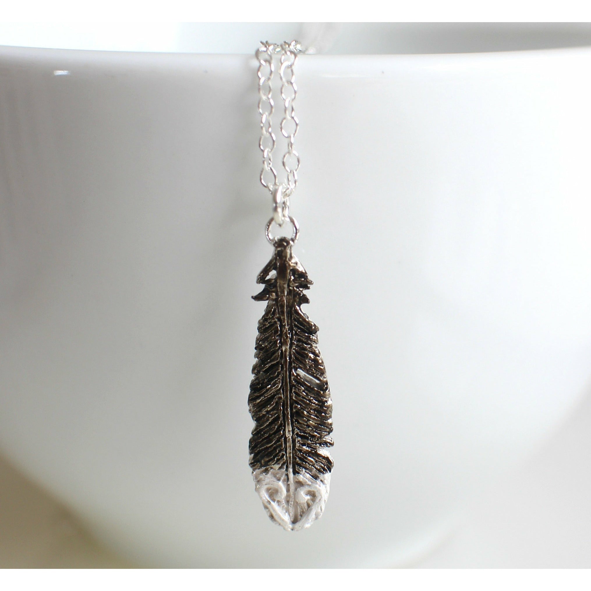 Huia Feather Earrings &  Necklace