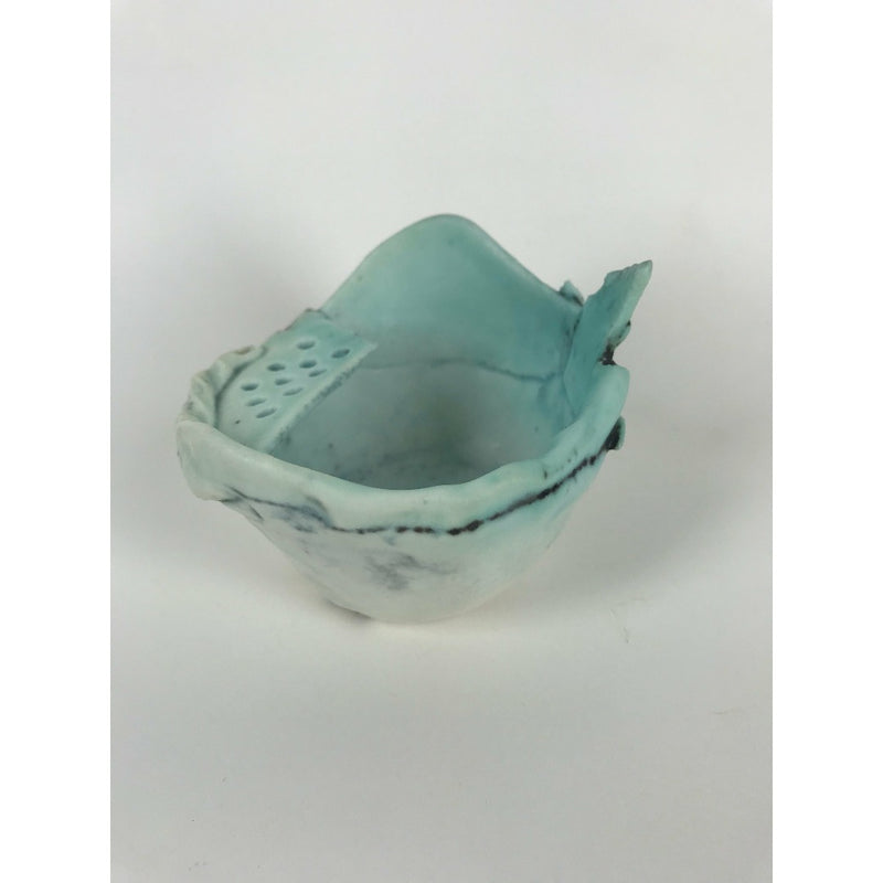 Pinched Porcelain Bowl with Strainer