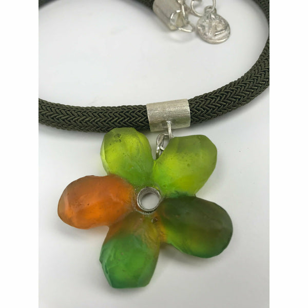 Glass Flower Necklace