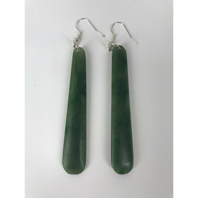 Long Pounamu Earrings | New Zealand Greenstone