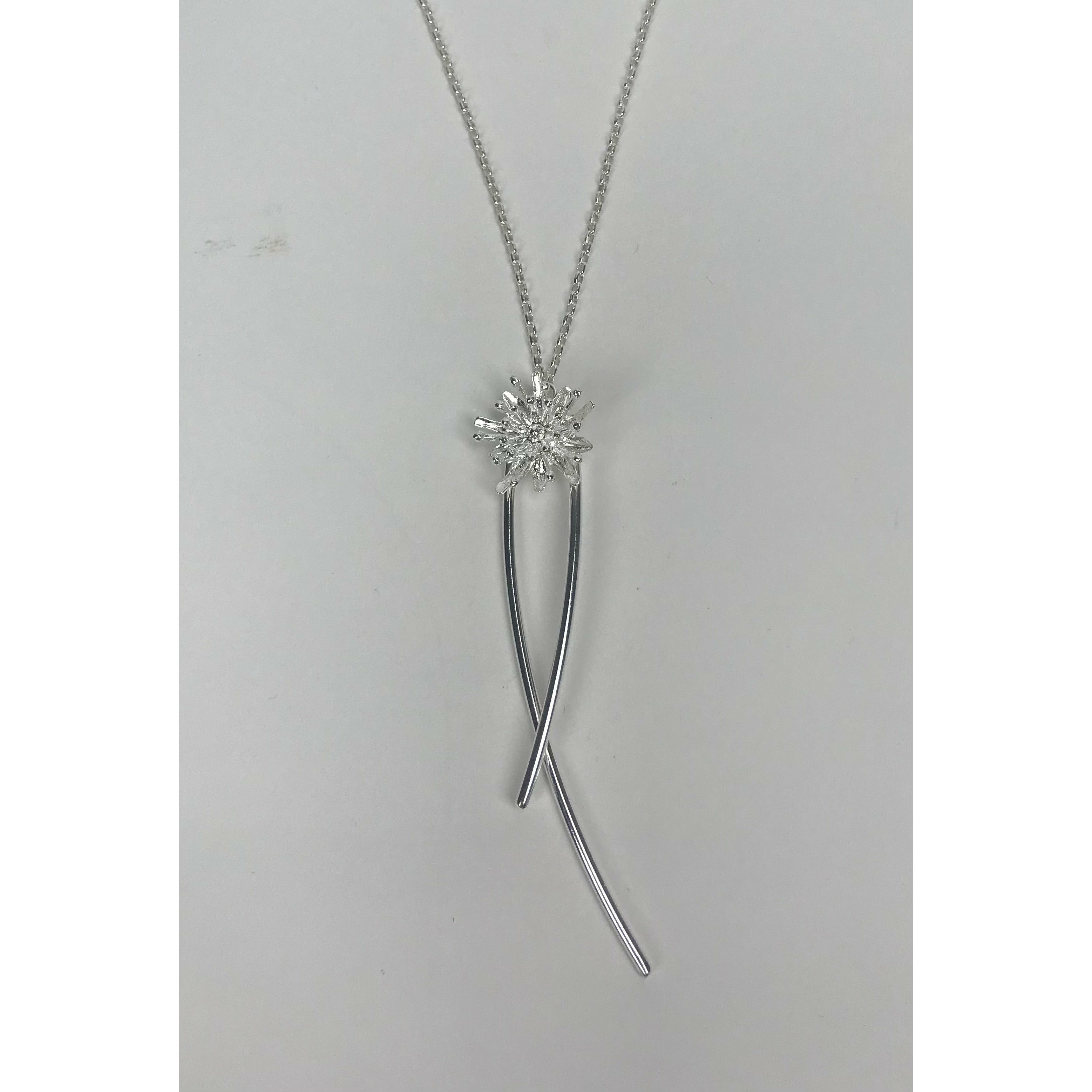 Mt Cook Lily Necklace Stem | Sterling Silver